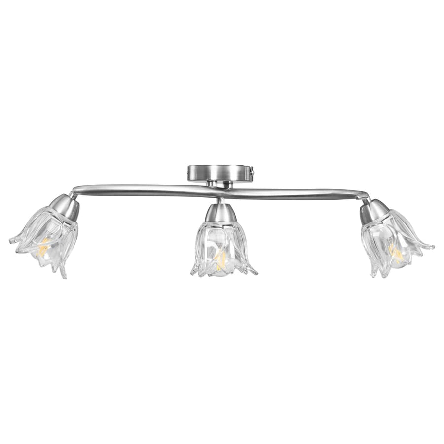 Plafondlamp Met Glazen Vormige Kappen 3Xe14 Transparant 3