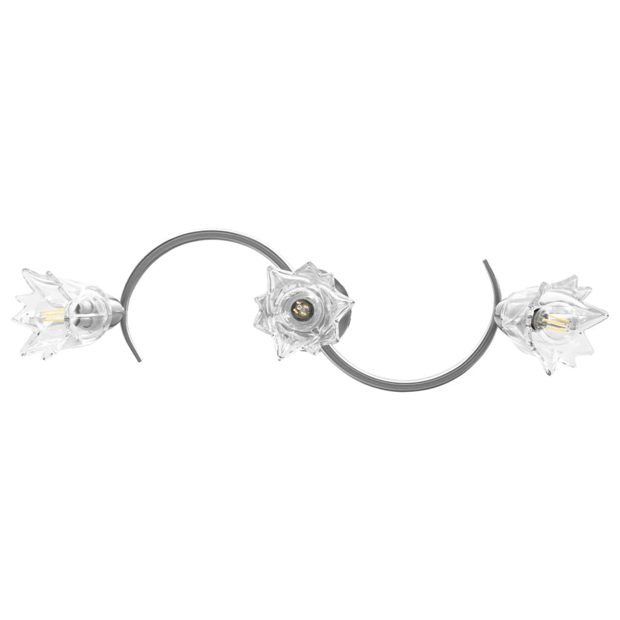 Plafondlamp Met Glazen Vormige Kappen 3Xe14 Transparant 3