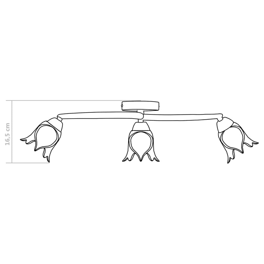 Plafondlamp Met Glazen Vormige Kappen 3Xe14 Transparant 3