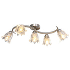 Plafondlamp 5xE14 transparant glas