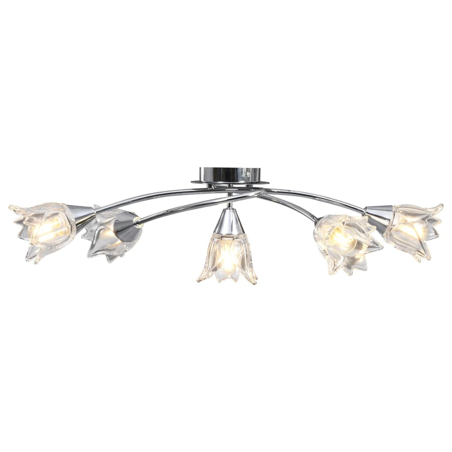 Plafondlamp Met Glazen Tulpvormige Kappen 5Xe14 Transparant