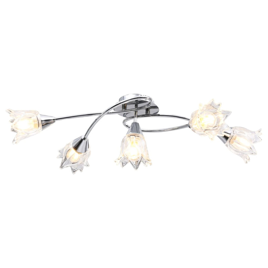 Plafondlamp Met Glazen Tulpvormige Kappen 5Xe14 Transparant