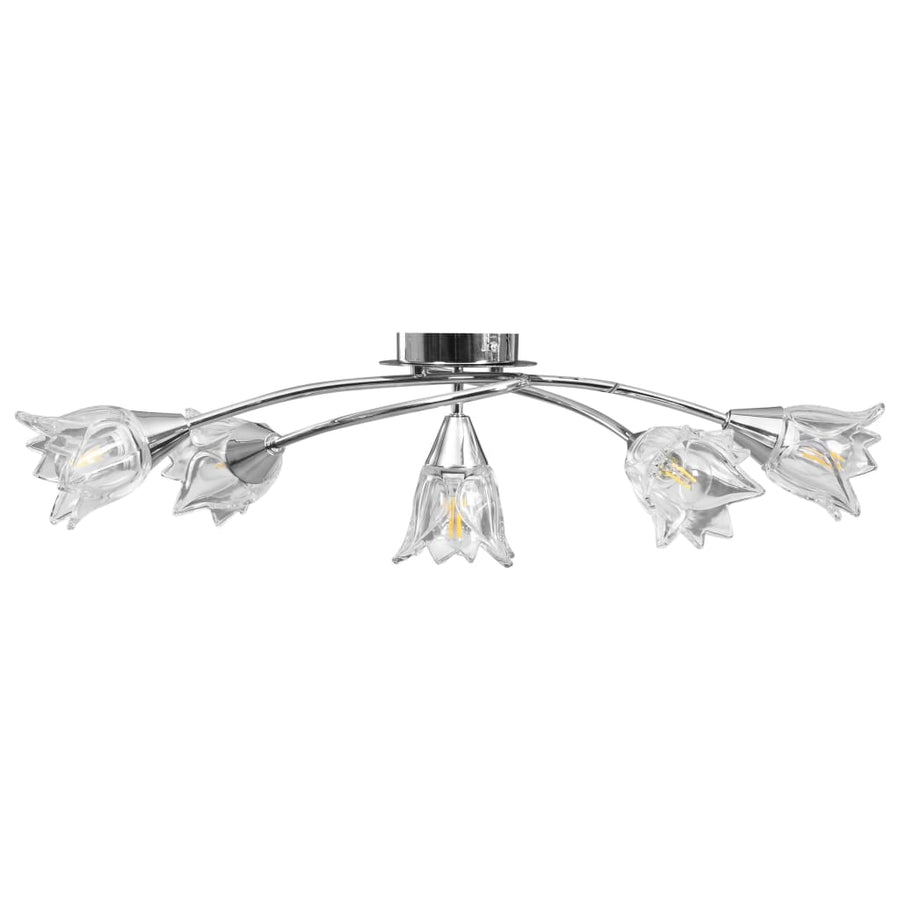 Plafondlamp Met Glazen Tulpvormige Kappen 5Xe14 Transparant