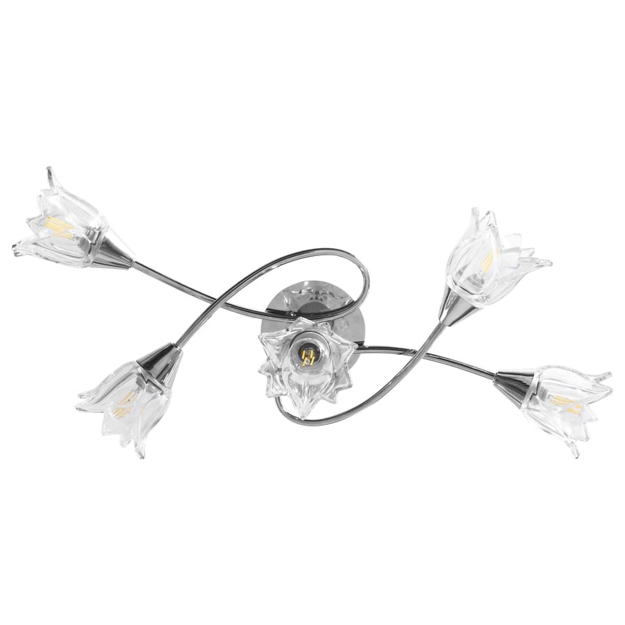 Plafondlamp Met Glazen Tulpvormige Kappen 5Xe14 Transparant