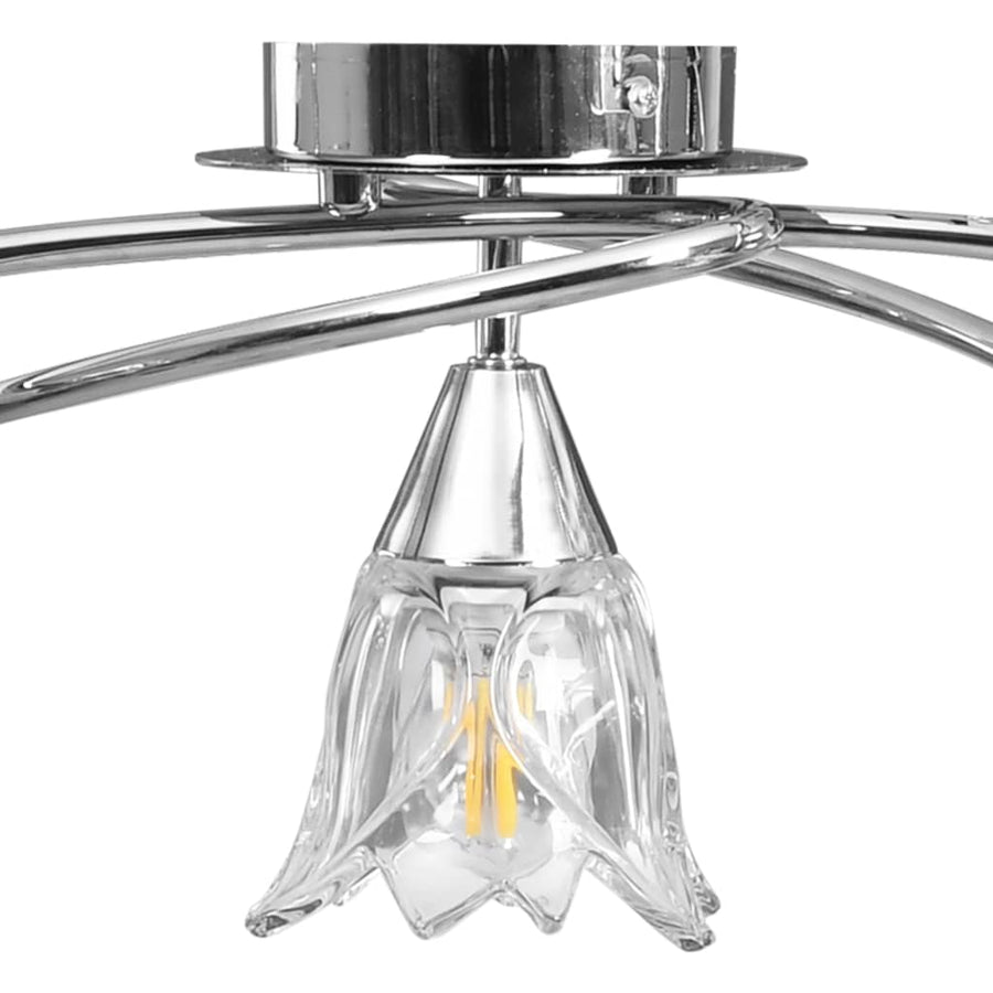 Plafondlamp Met Glazen Tulpvormige Kappen 5Xe14 Transparant