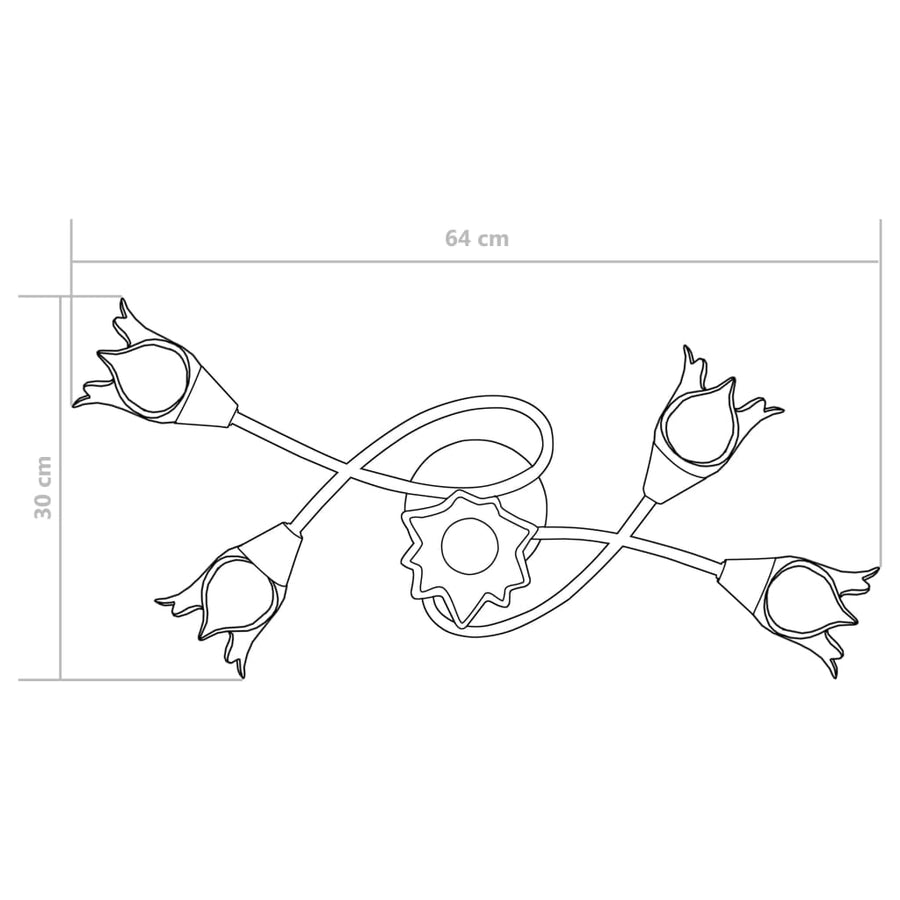 Plafondlamp Met Glazen Tulpvormige Kappen 5Xe14 Transparant