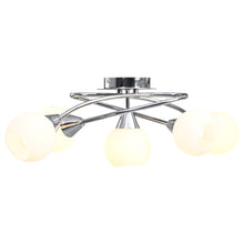 Plafondlamp Met Keramieken Bolvormige Kappen Voor 5Xe14 Wit