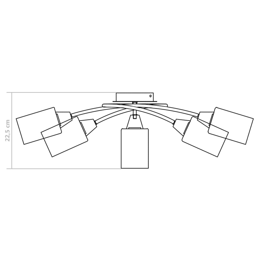 Plafondlamp Met Keramieken Cilindervormige Kappen 5Xe14 Wit