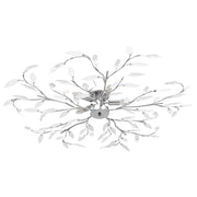 Plafondlamp wit acryl kristal 5xE14