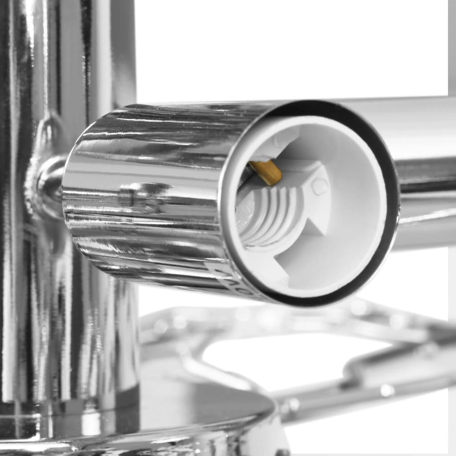 Plafondlamp Met Acryl Kristallen Bladarmen Voor 5Xe14 Wit