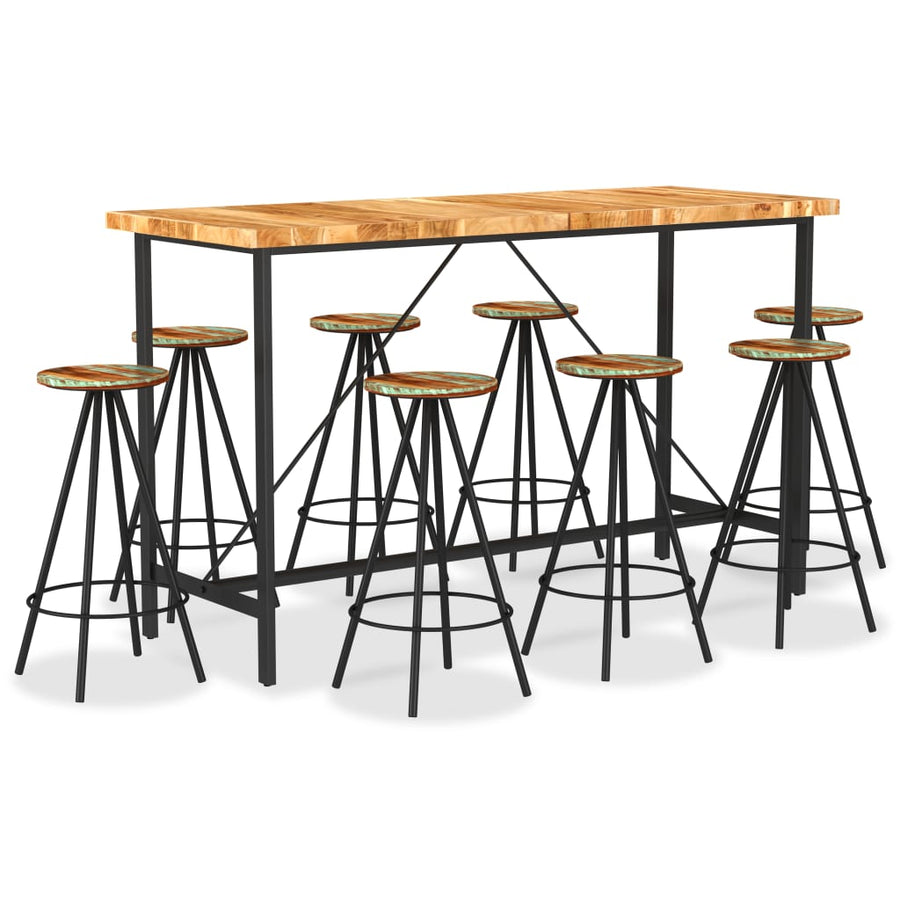 Barset En Massief Gerecycled Hout Massief acaciahout