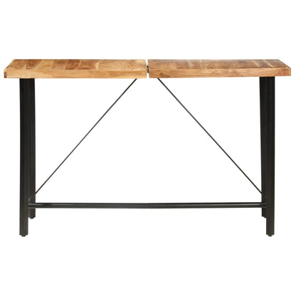 Barset , Echt Leer En Canvas Massief acaciahout