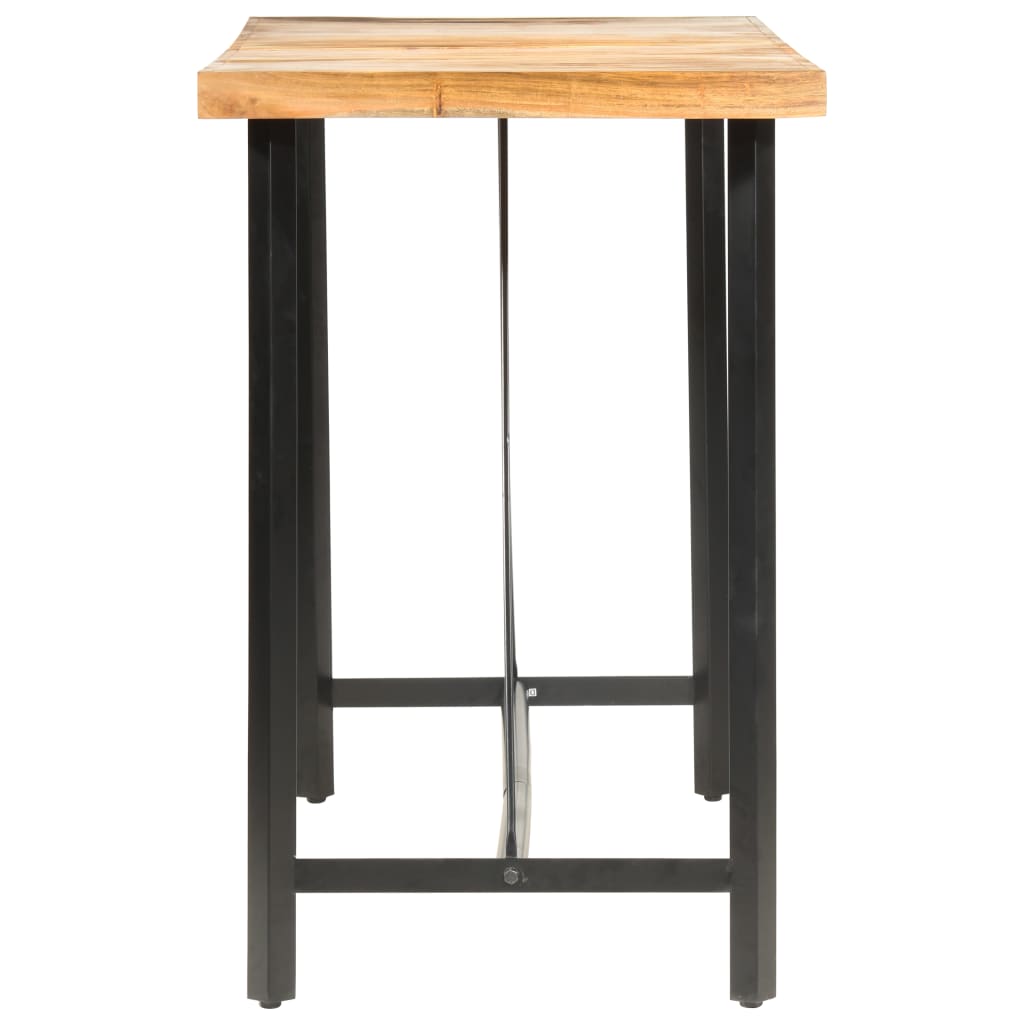 Barset , Echt Leer En Canvas Massief acaciahout