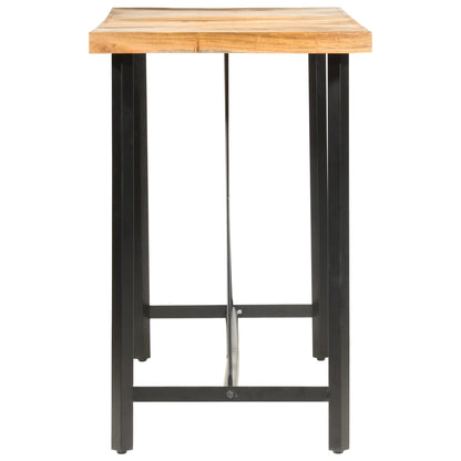 Barset , Echt Leer En Canvas Massief acaciahout
