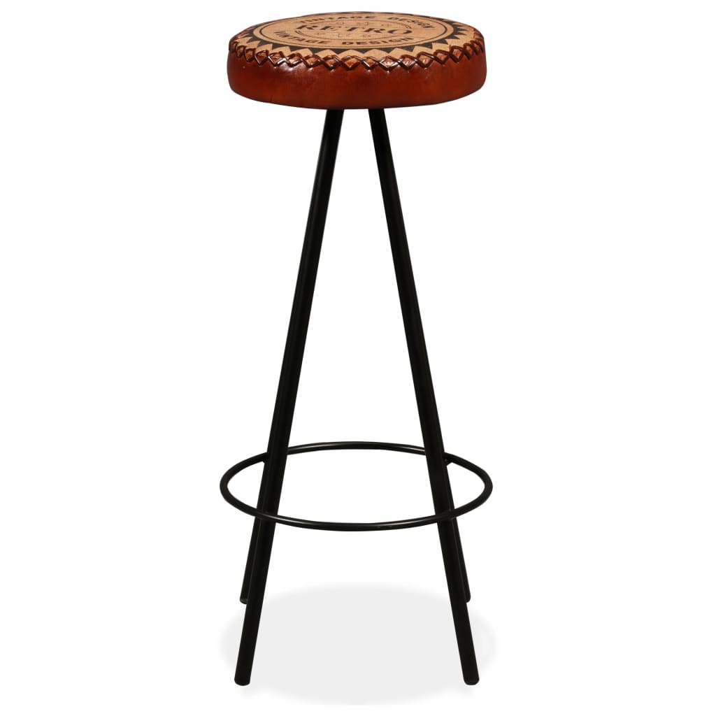 -Delige Barset , Echt Leer En Canvas massief gerecycled hout
