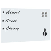 Magneetbord glas 50x30 cm wit wandmontage