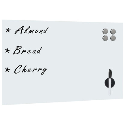 Magneetbord Wandmontage 50X30 Cm Glas 50 x 30 cm Wit met accessoires