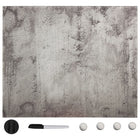 Magneetbord 50x50 cm grijs glas wandmontage