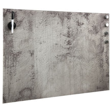 Magneetbord Wandmontage Glas 80 x 60 cm Betonkleurig