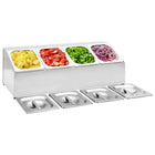 Gastronormbakkenhouder 4x GN 1/6 roestvrij staal