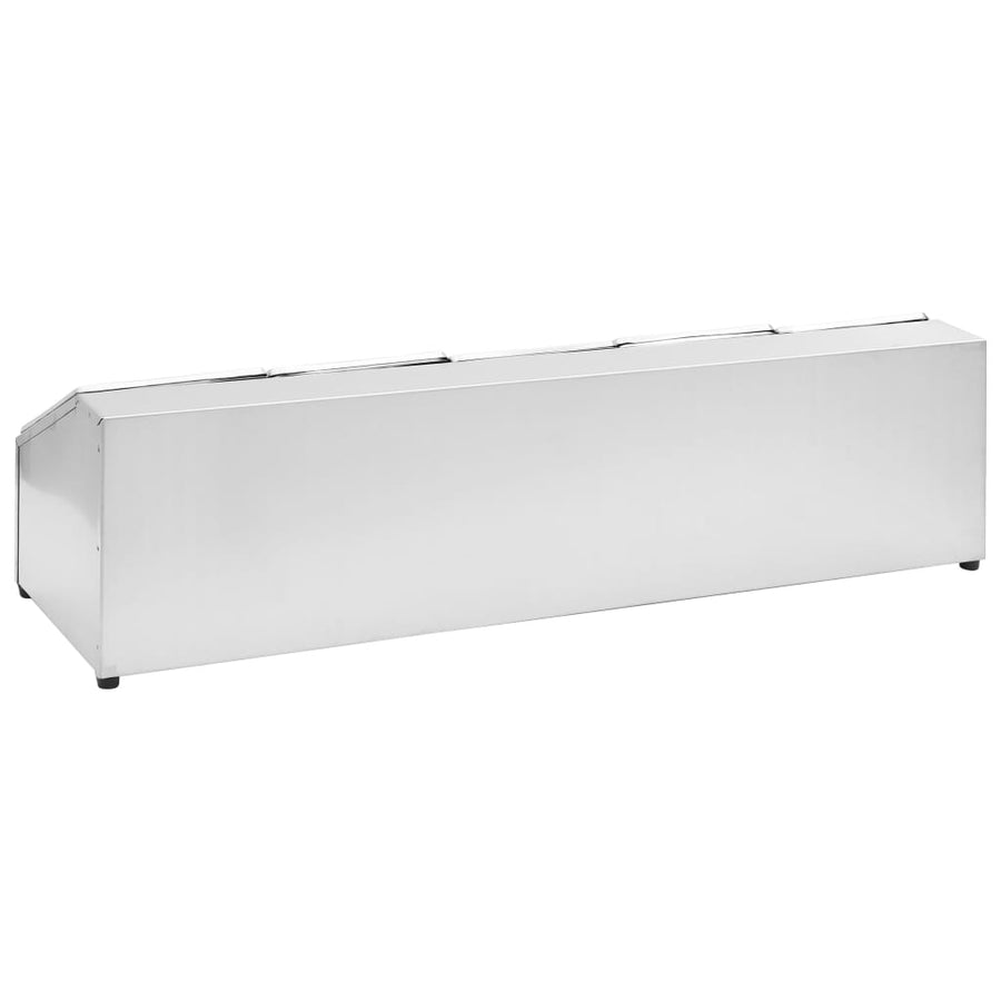 Gastronormbakkenhouder Met 5 Gn 1/6 Bakken Roestvrij Staal 22.5 x 82.5 x 21.5 cm