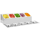 Gastronormbakkenhouder 5x GN 1/6 roestvrij staal