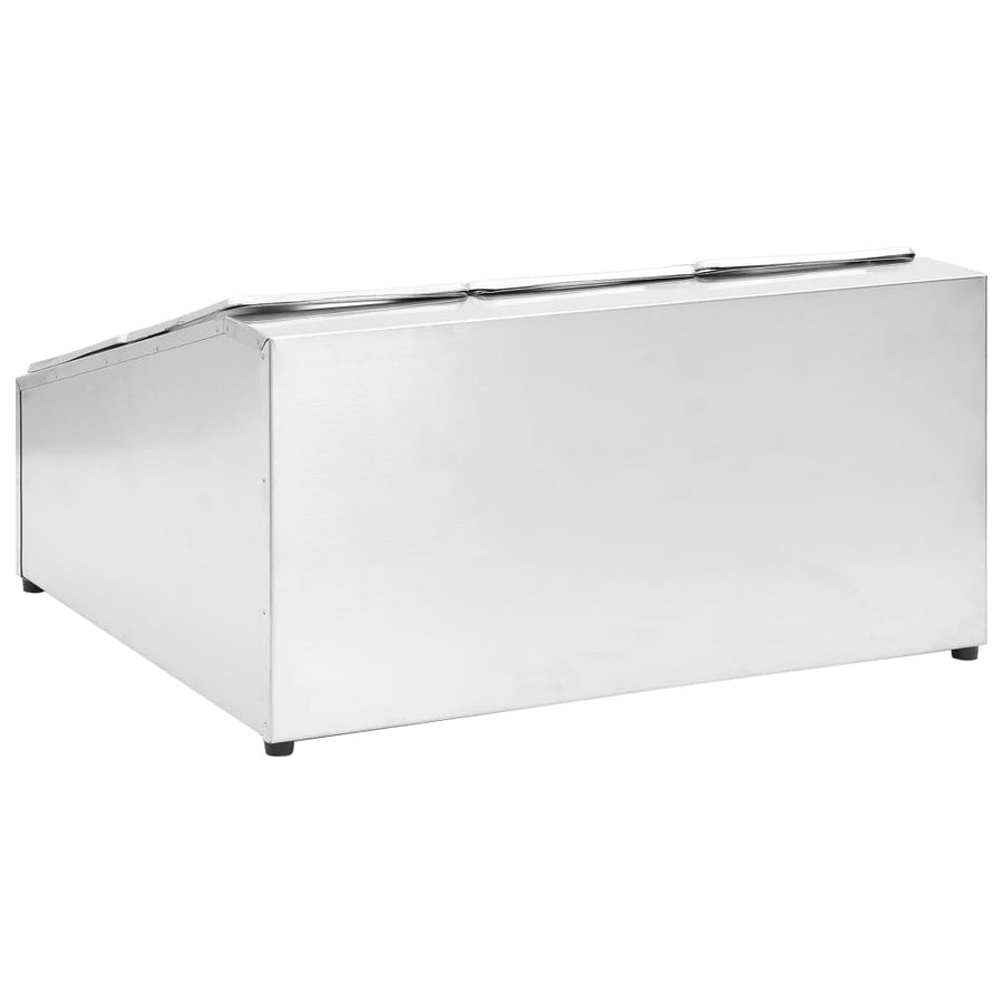 Gastronormbakkenhouder Met 6 Gn 1/6 Bakken Roestvrij Staal 40 x 50.3 x 25 cm