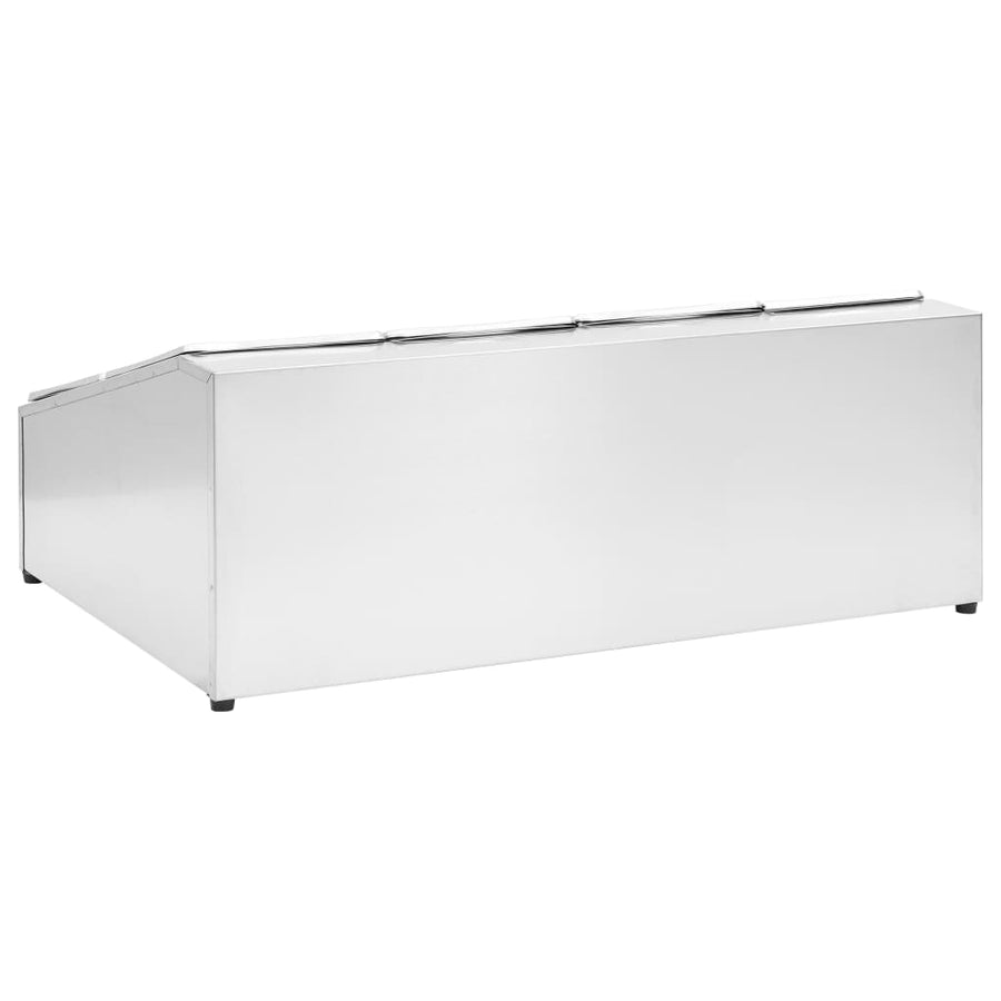 Gastronormbakkenhouder Met 8 Gn 1/6 Bakken Roestvrij Staal 66.8 x 40 x 25 cm