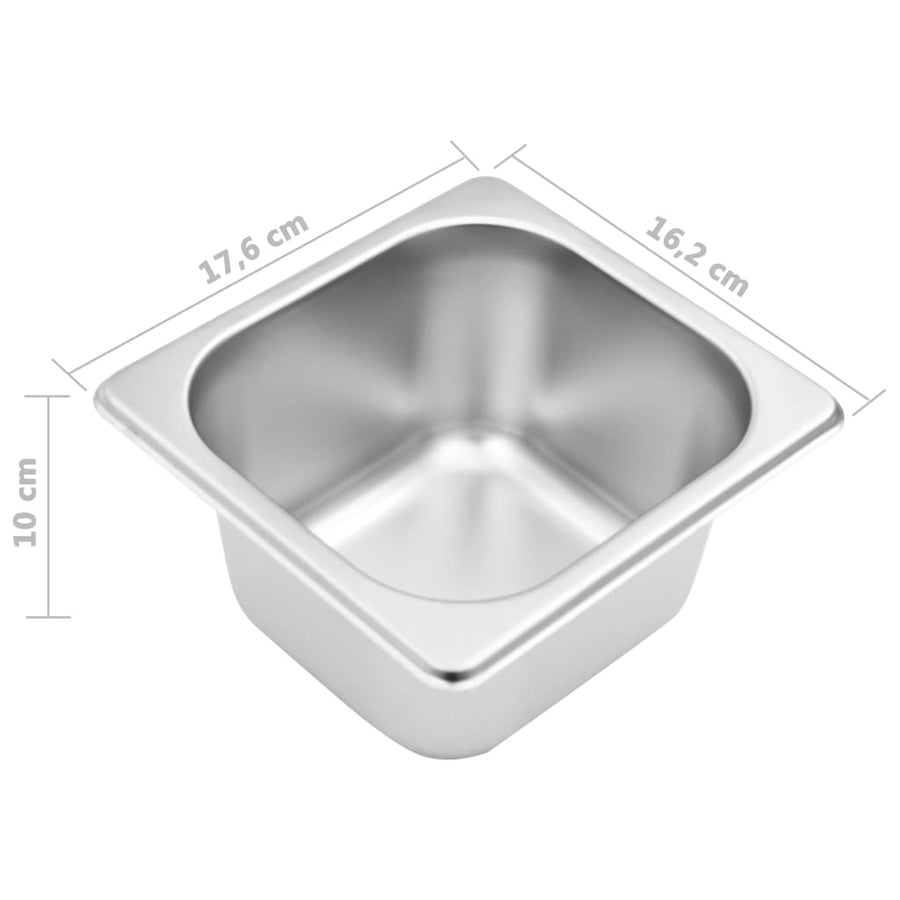 Gastronormbakkenhouder Met 8 Gn 1/6 Bakken Roestvrij Staal 66.8 x 40 x 25 cm
