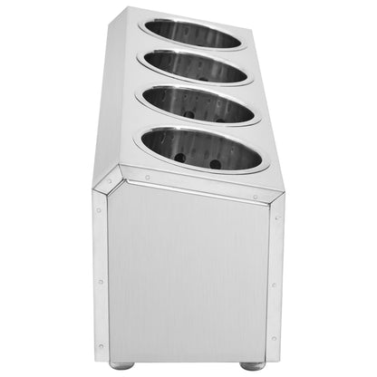 Bestekhouder 4 Vakken Rechthoekig Roestvrij Staal 50.5 x 15 x 18 cm