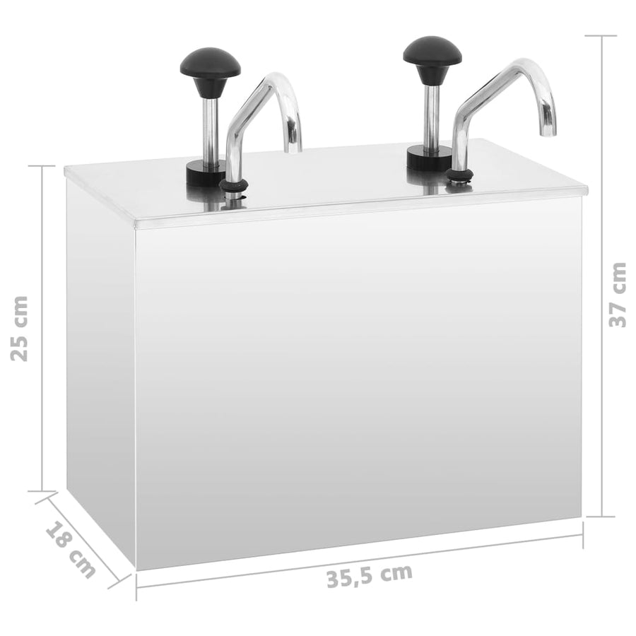 Sausdispenser 2X3,5 L Roestvrij Staal 2 x 3.5 l