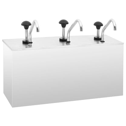 Sausdispenser 3X3,5 L Roestvrij Staal 3 x 3.5 l