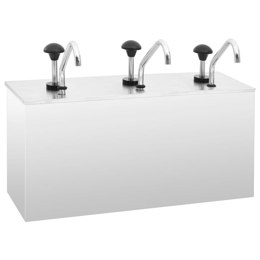 Sausdispenser 3X3,5 L Roestvrij Staal 3 x 3.5 l