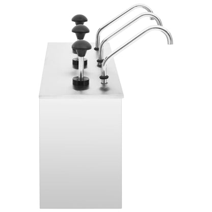 Sausdispenser 3X3,5 L Roestvrij Staal 3 x 3.5 l