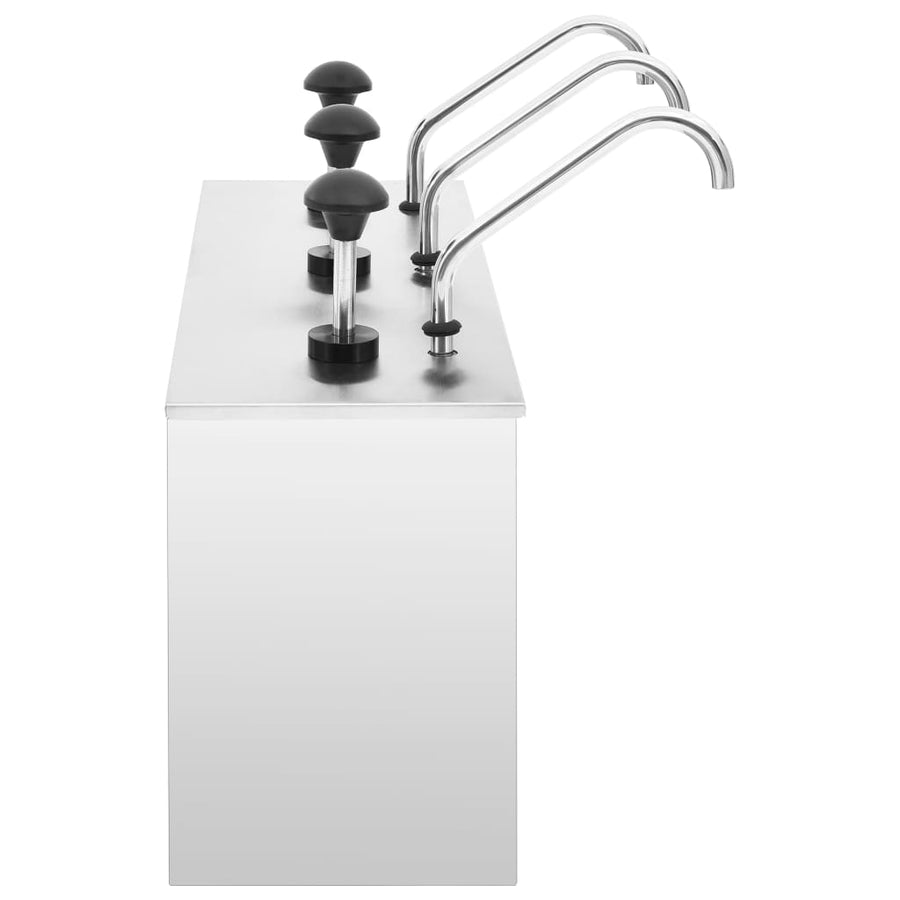 Sausdispenser 3X3,5 L Roestvrij Staal 3 x 3.5 l