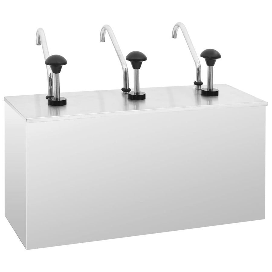 Sausdispenser 3X3,5 L Roestvrij Staal 3 x 3.5 l