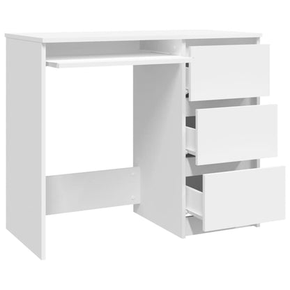 Bureau 90X45X76 Cm Spaanplaat Wit