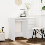 Bureau 90x45x76 cm wit spaanplaat 3 lades