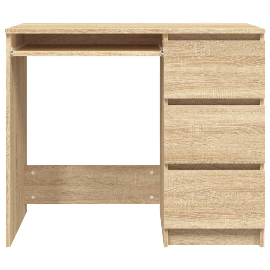 Bureau 90X45X76 Cm Spaanplaat Kleurig Sonoma eiken