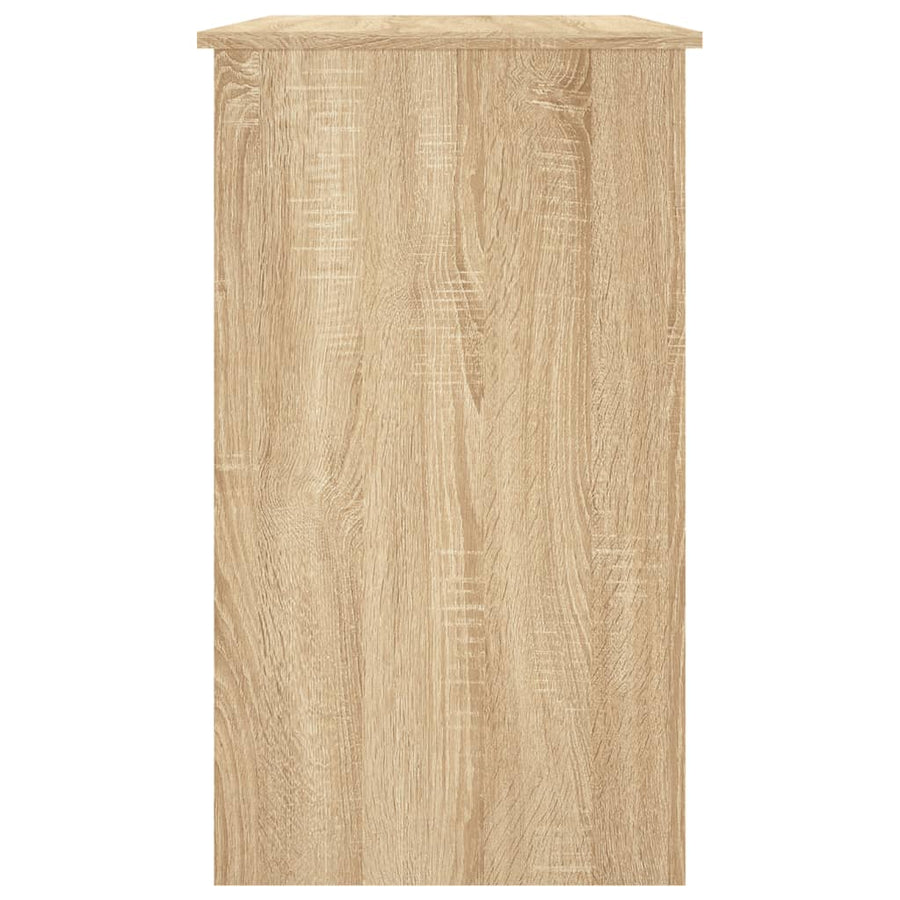 Bureau 90X45X76 Cm Spaanplaat Kleurig Sonoma eiken