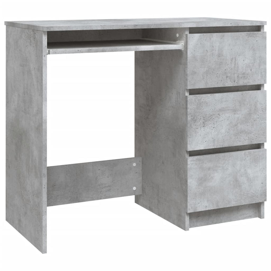 Bureau 90x45x76 cm spaanplaat betongrijs Betongrijs