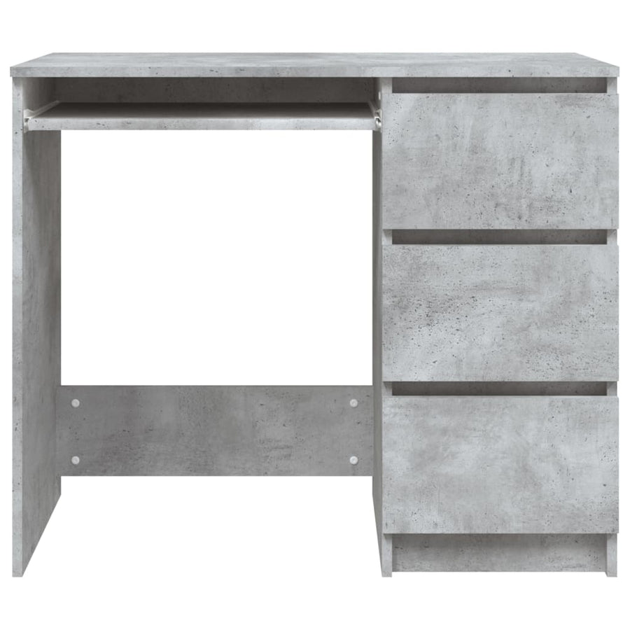 Bureau 90x45x76 cm spaanplaat betongrijs Betongrijs