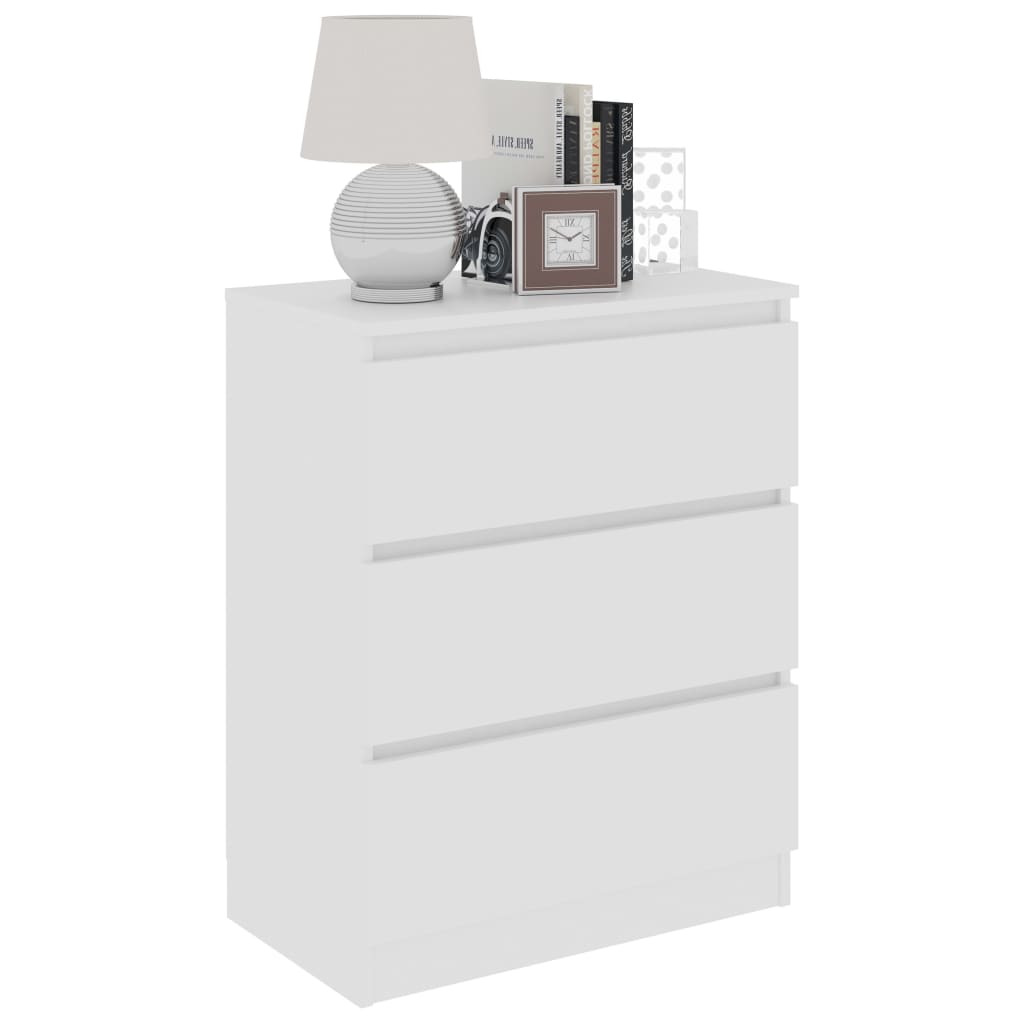 Dressoir 60X35X76 Cm Bewerkt Hout Wit