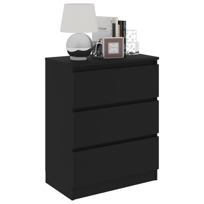 Dressoir 60X35X76 Cm Bewerkt Hout Zwart