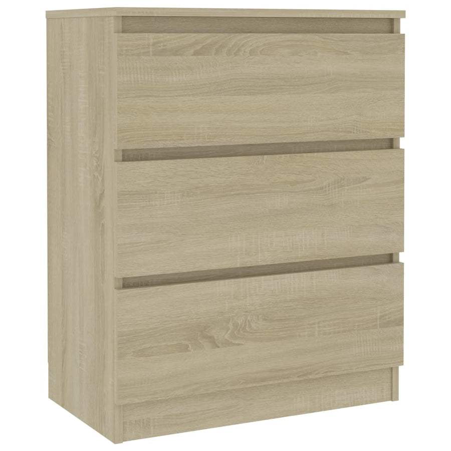 Dressoir 60X35X76 Cm Bewerkt Hout Kleurig Sonoma eiken