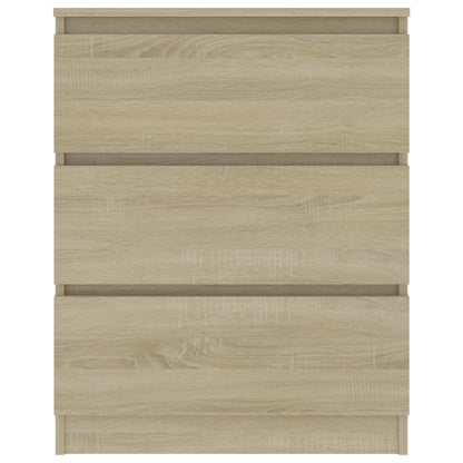 Dressoir 60X35X76 Cm Bewerkt Hout Kleurig Sonoma eiken