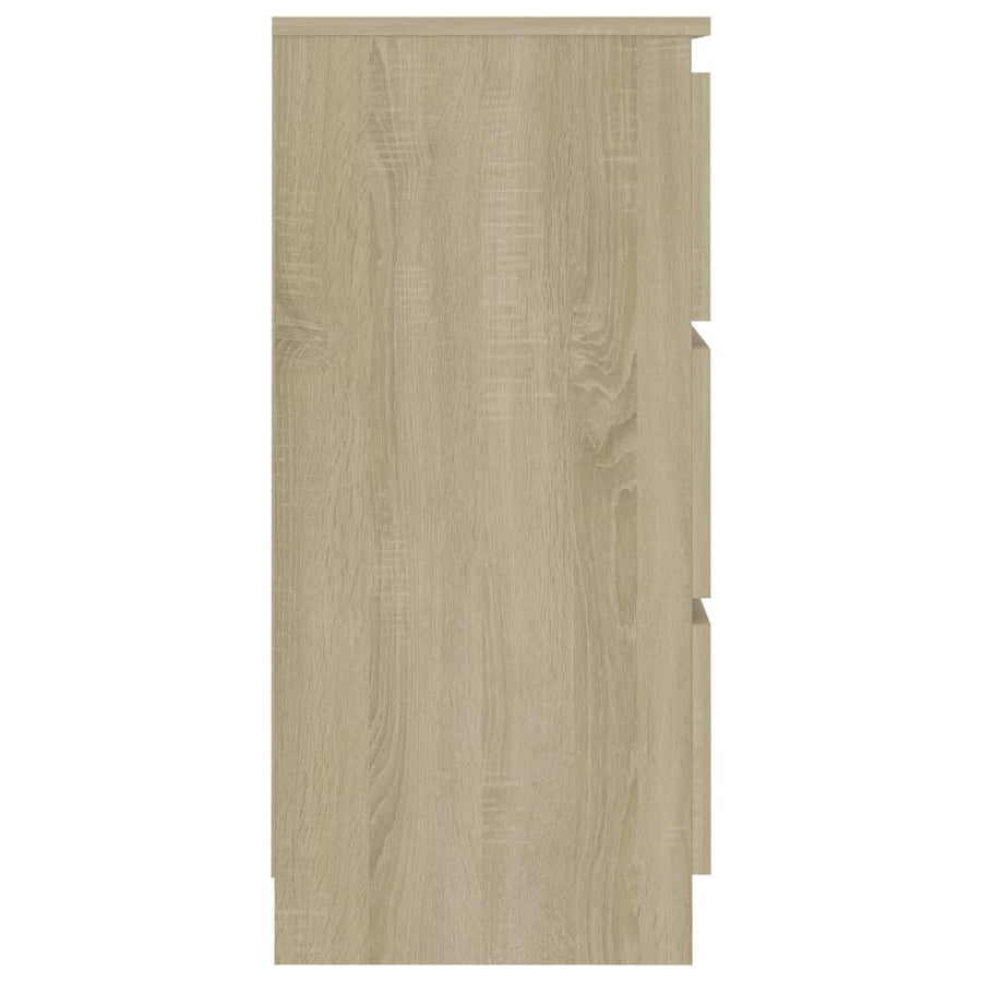 Dressoir 60X35X76 Cm Bewerkt Hout Kleurig Sonoma eiken