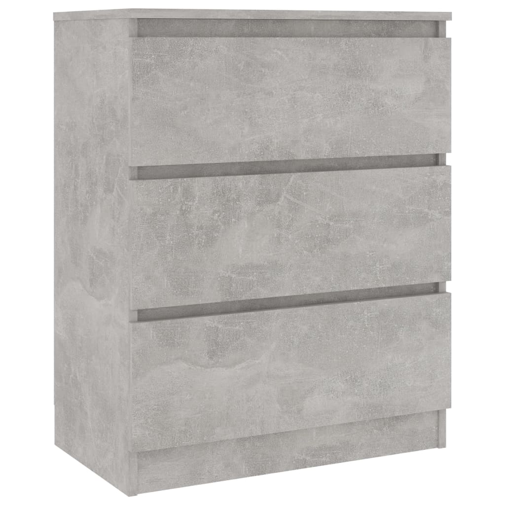 Dressoir 60X35X76 Cm Bewerkt Hout Betongrijs