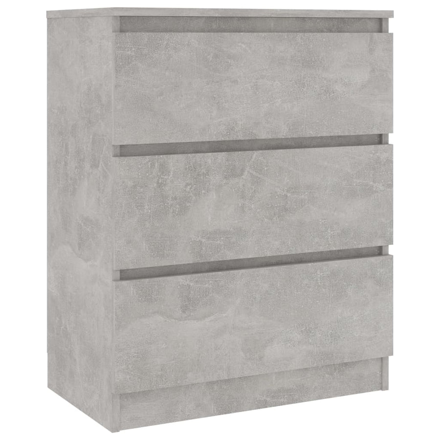 Dressoir 60X35X76 Cm Bewerkt Hout Betongrijs
