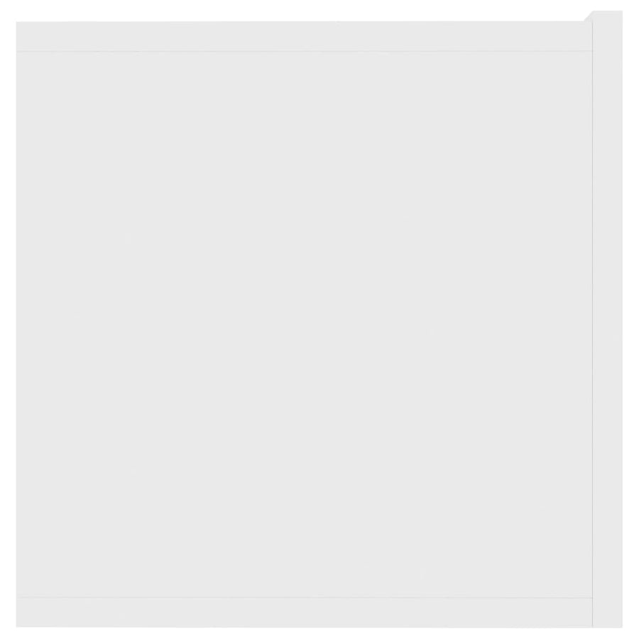 Tv-meubel 80x30x30 cm bewerkt hout wit 80 x 30 x 30 cm Wit